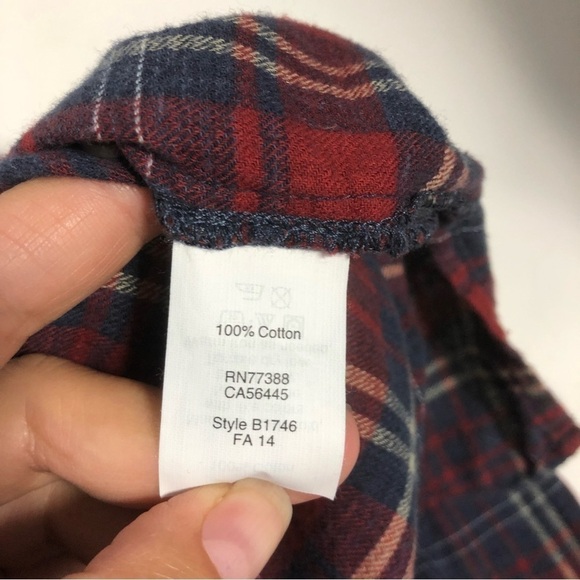 Madewell Flannel Oversized Boyshirt Button Up in Bainbridge Plaid, size XXS - Picture 10 of 12